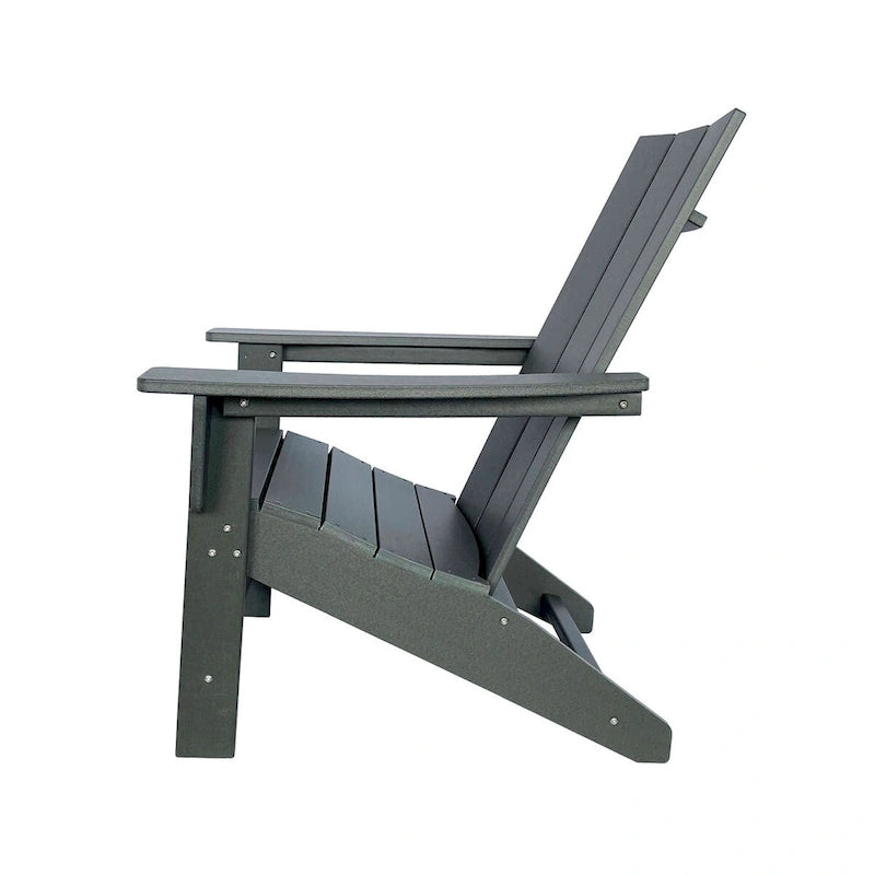 Ensemble de chaise et table Adirondack modernes d'extérieur Hampton, en polybois tout temps