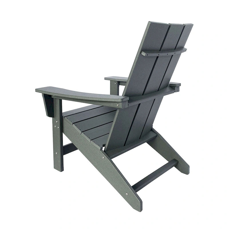 Ensemble de chaise et table Adirondack modernes d'extérieur Hampton, en polybois tout temps