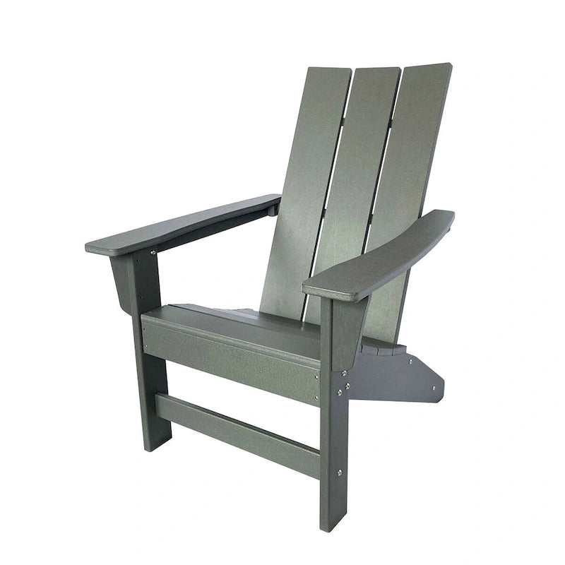 Ensemble de chaise et table Adirondack modernes d'extérieur Hampton, en polybois tout temps