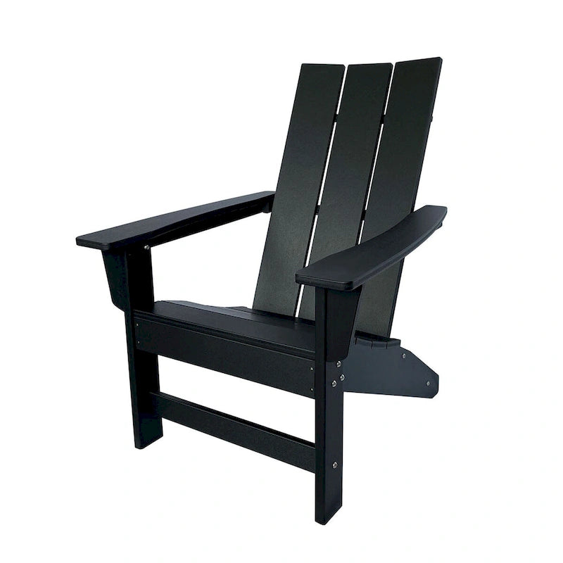 Ensemble de chaise et table Adirondack modernes d'extérieur Hampton, en polybois tout temps