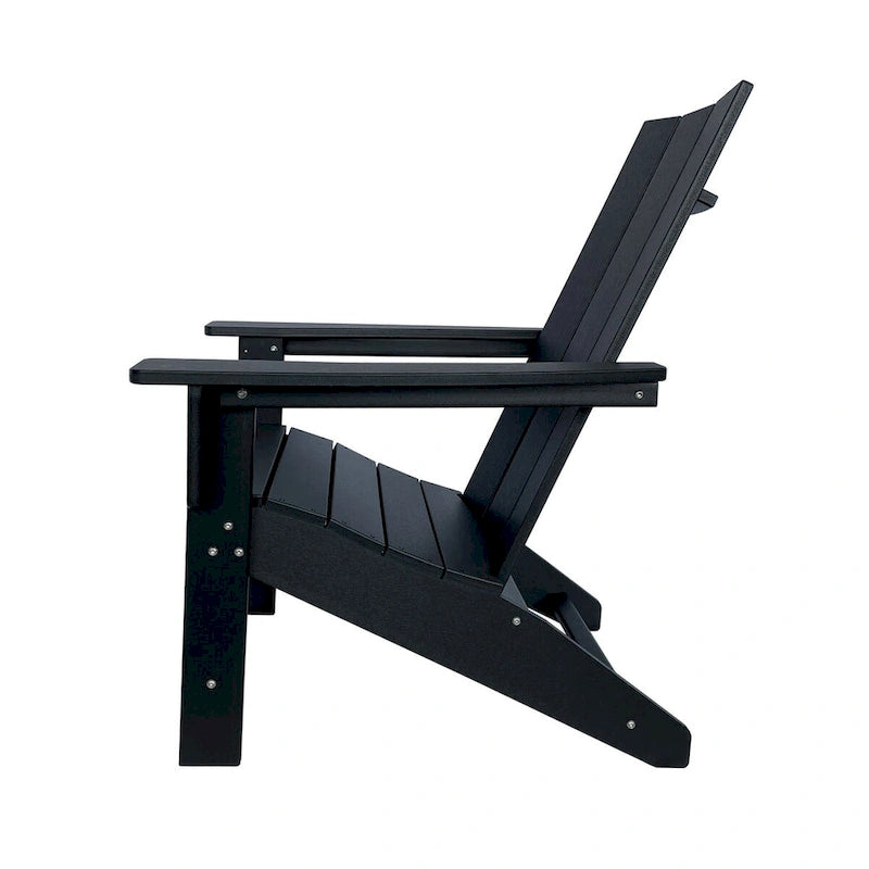 Ensemble de chaise et table Adirondack modernes d'extérieur Hampton, en polybois tout temps