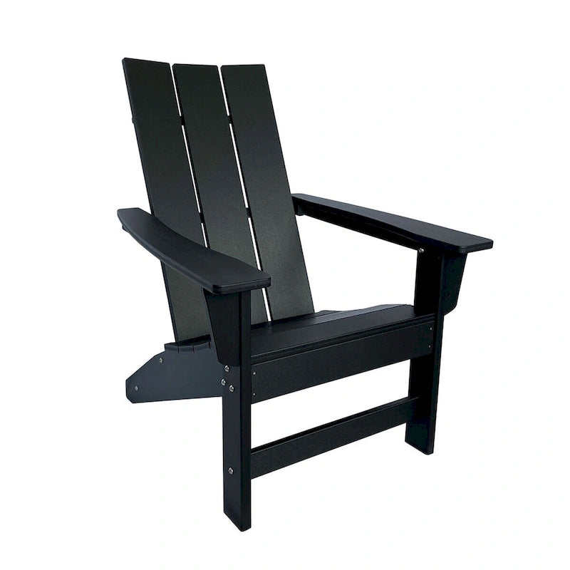Ensemble de chaise et table Adirondack modernes d'extérieur Hampton, en polybois tout temps