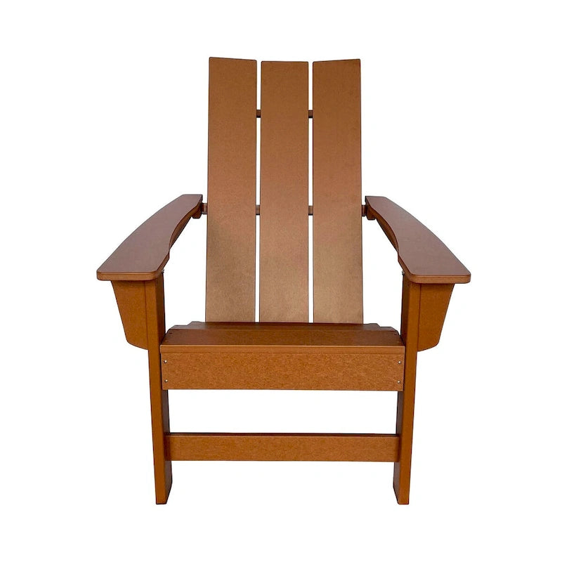 Ensemble de chaise et table Adirondack modernes d'extérieur Hampton, en polybois tout temps