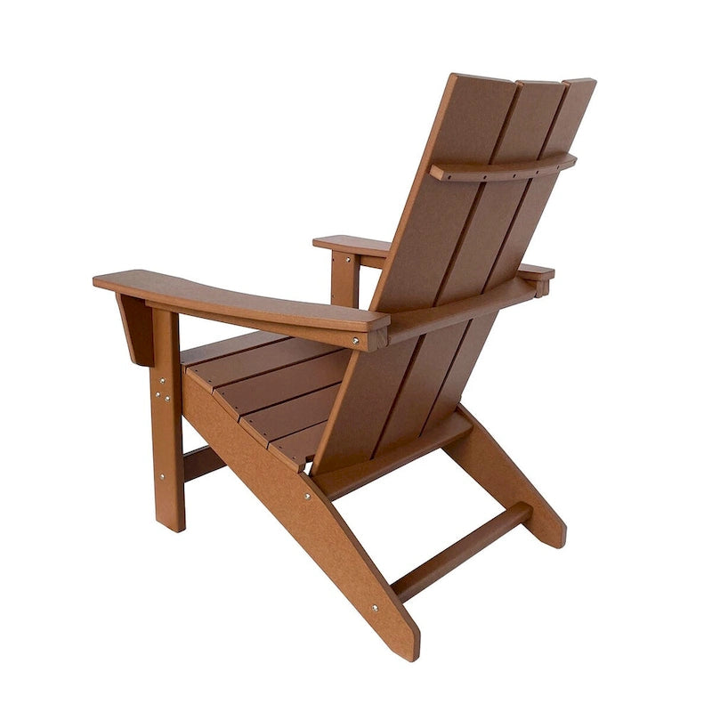 Ensemble de chaise et table Adirondack modernes d'extérieur Hampton, en polybois tout temps