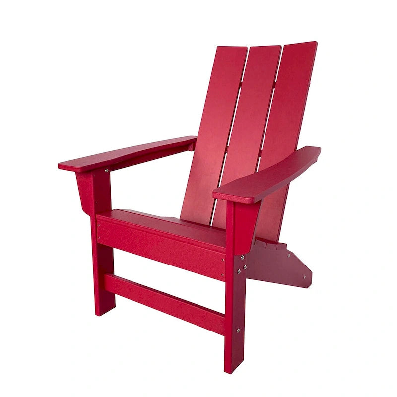 Ensemble de chaise et table Adirondack modernes d'extérieur Hampton, en polybois tout temps