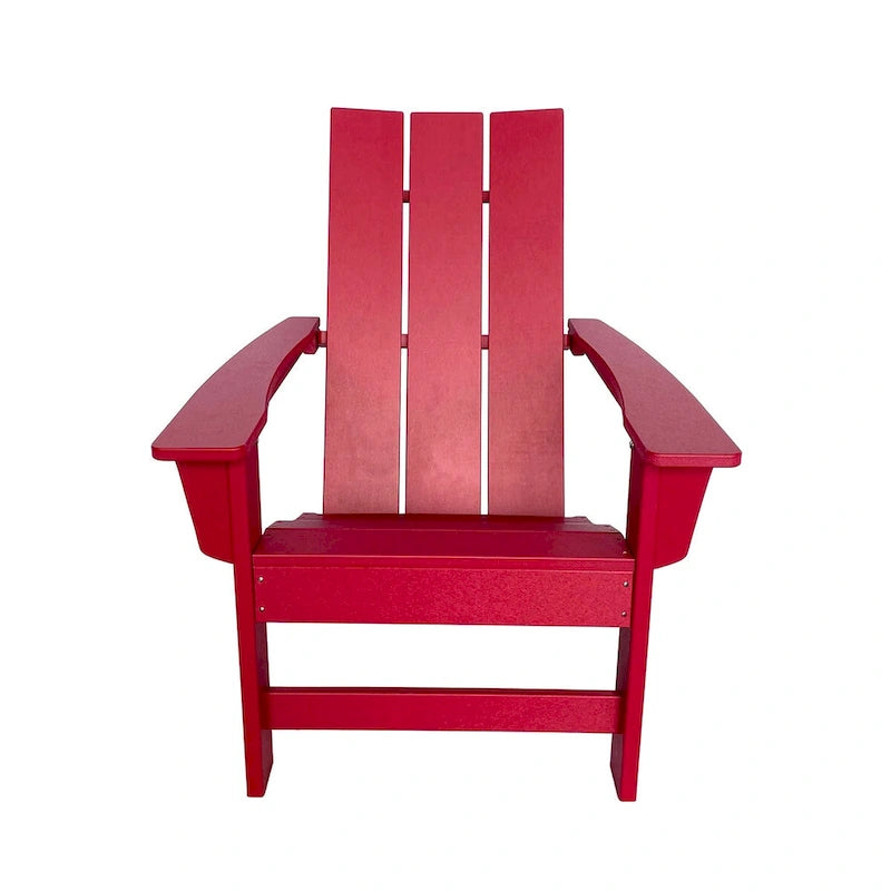 Ensemble de chaise et table Adirondack modernes d'extérieur Hampton, en polybois tout temps