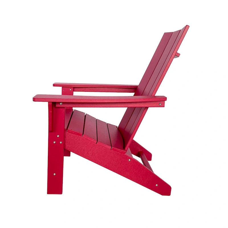 Ensemble de chaise et table Adirondack modernes d'extérieur Hampton, en polybois tout temps