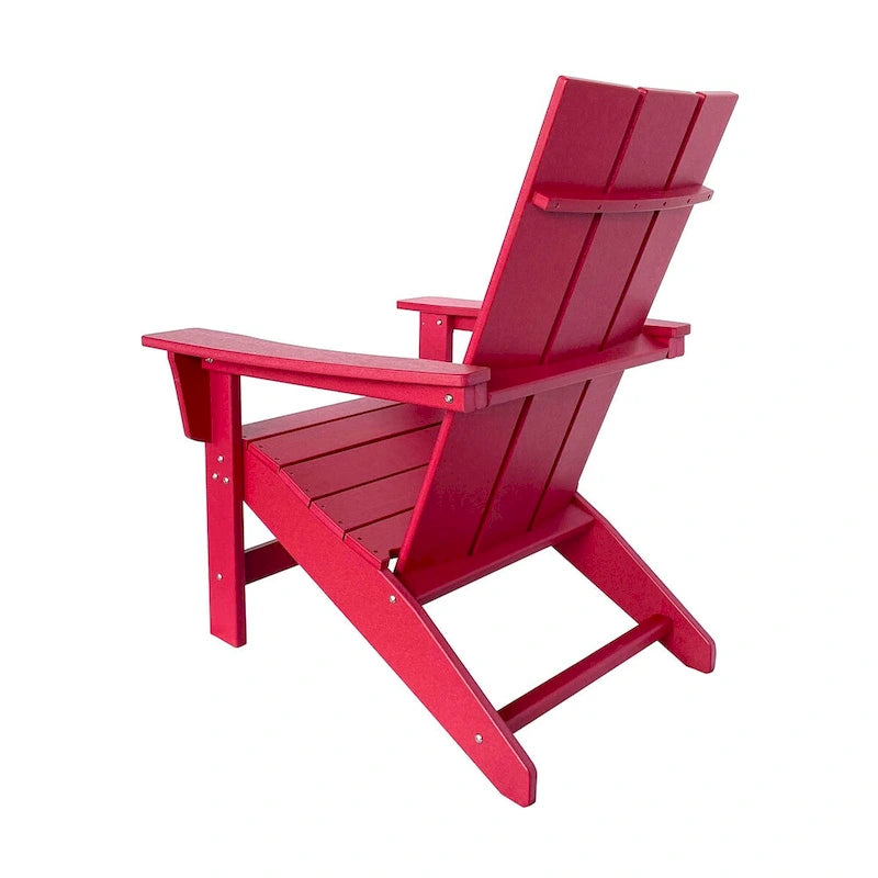 Ensemble de chaise et table Adirondack modernes d'extérieur Hampton, en polybois tout temps