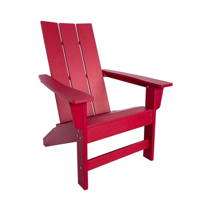 Ensemble de chaise et table Adirondack modernes d'extérieur Hampton, en polybois tout temps