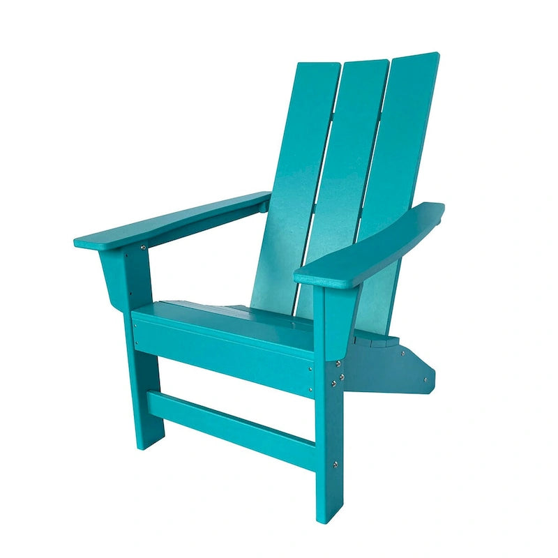 Ensemble de chaise et table Adirondack modernes d'extérieur Hampton, en polybois tout temps