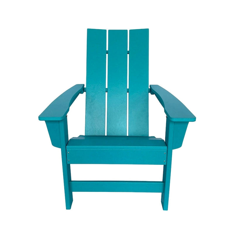 Ensemble de chaise et table Adirondack modernes d'extérieur Hampton, en polybois tout temps