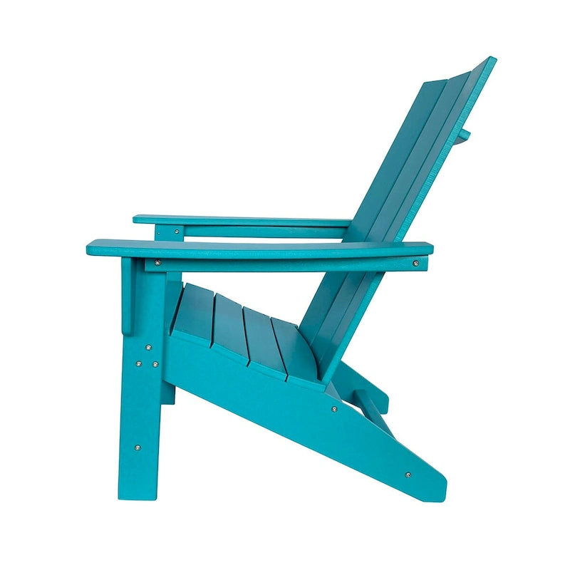 Ensemble de chaise et table Adirondack modernes d'extérieur Hampton, en polybois tout temps