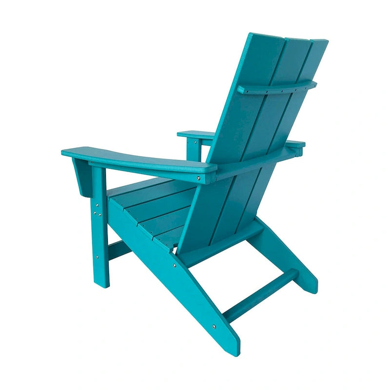 Ensemble de chaise et table Adirondack modernes d'extérieur Hampton, en polybois tout temps