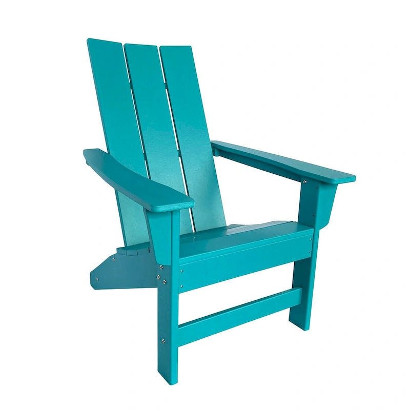 Ensemble de chaise et table Adirondack modernes d'extérieur Hampton, en polybois tout temps
