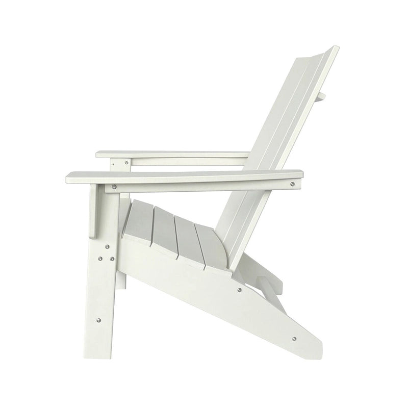 Ensemble de chaise et table Adirondack modernes d'extérieur Hampton, en polybois tout temps
