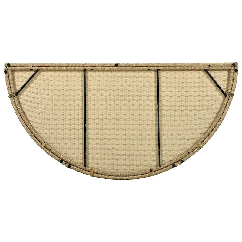 Lit de repos double en rotin pour patio extérieur