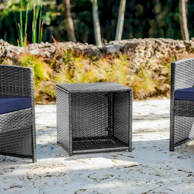 Ensemble de conversation de 3 meubles de patio Nestl en osier