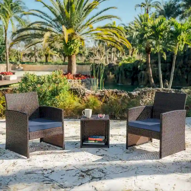 Ensemble de conversation de 3 meubles de patio Nestl en osier