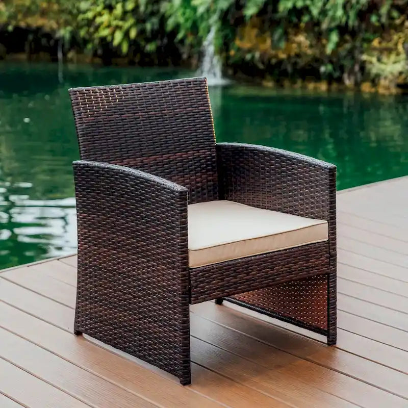 Ensemble de conversation de 3 meubles de patio Nestl en osier