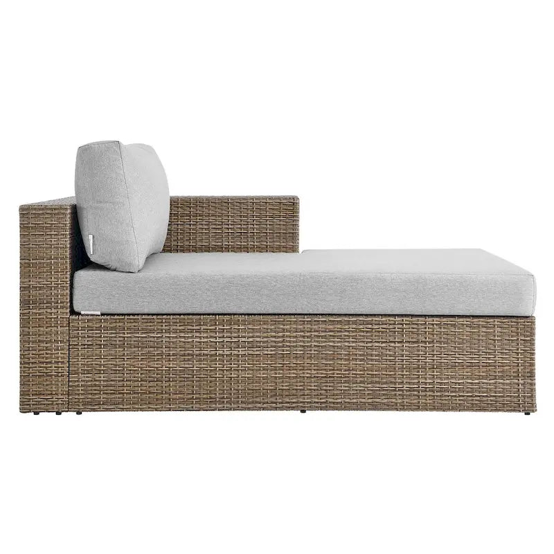 Convene Patio extérieur Chaise longue accoudoir droit