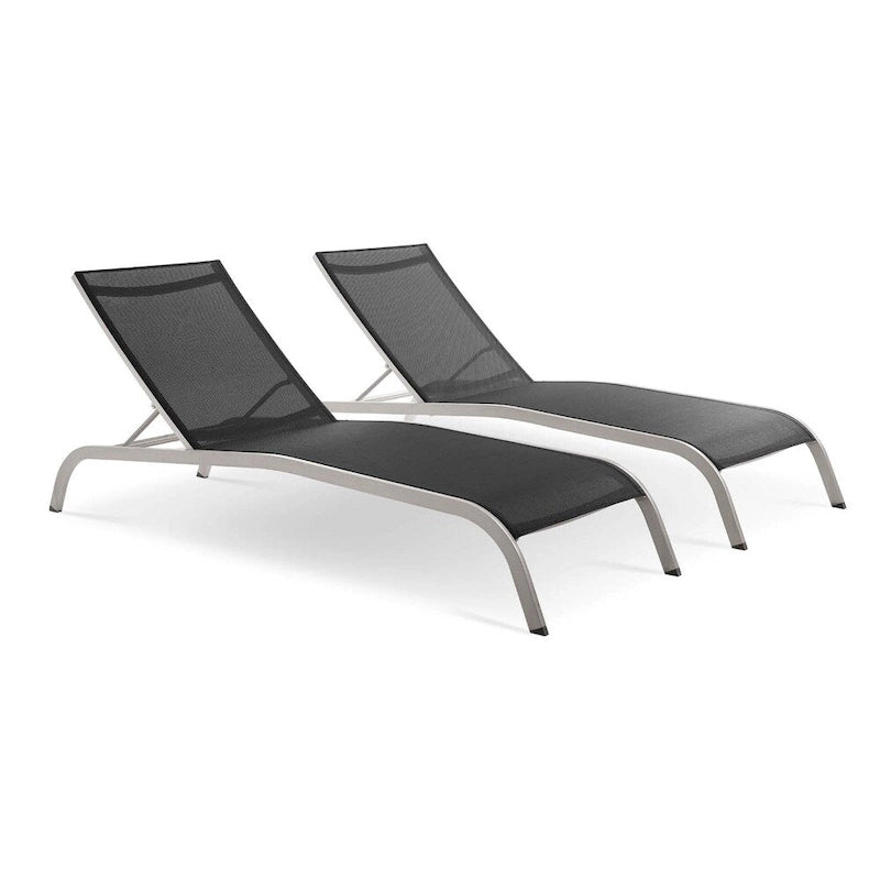 Havenside Home Wendu - Chaise longue de patio en textilène (lot de 2)