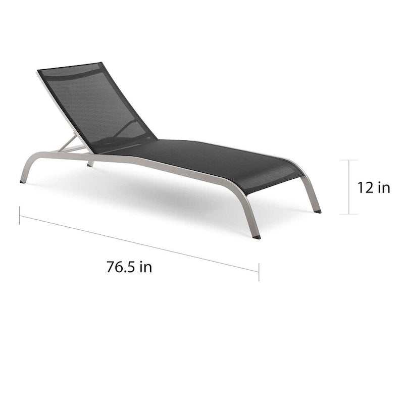 Havenside Home Wendu - Chaise longue de patio en textilène (lot de 2)