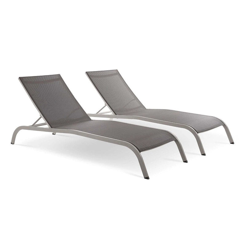 Havenside Home Wendu - Chaise longue de patio en textilène (lot de 2)