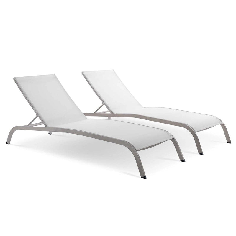 Havenside Home Wendu - Chaise longue de patio en textilène (lot de 2)