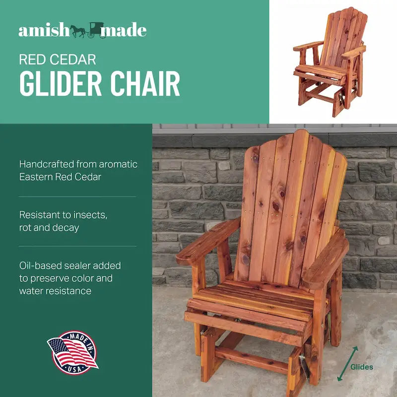 American Furniture Classics Modèle MM102 23 Planeur ADIRONDACK en CÈDRE