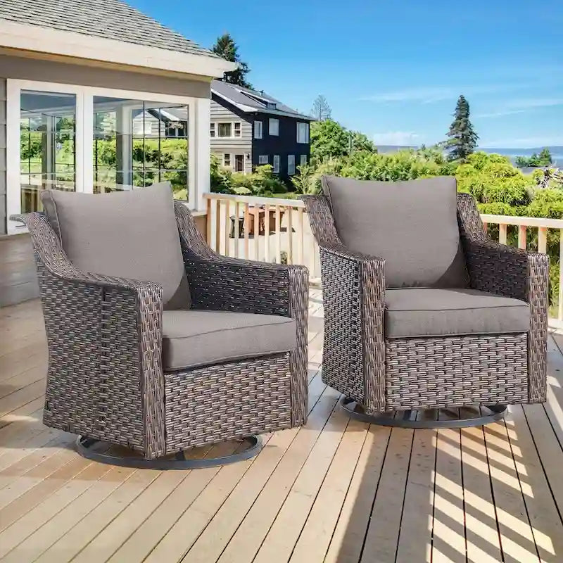 Ensembles de fauteuils à bascule pivotants d'extérieur Gymojoy