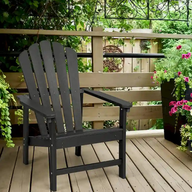 Chaise Adirondack empilable Vrakae Patio en PEHD toutes saisons
