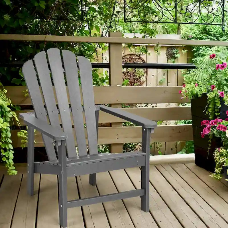 Chaise Adirondack empilable Vrakae Patio en PEHD toutes saisons
