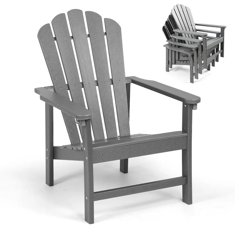 Chaise Adirondack empilable Vrakae Patio en PEHD toutes saisons