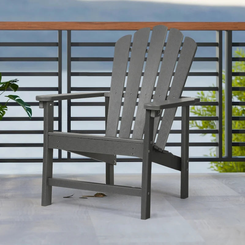 Chaise Adirondack empilable Vrakae Patio en PEHD toutes saisons
