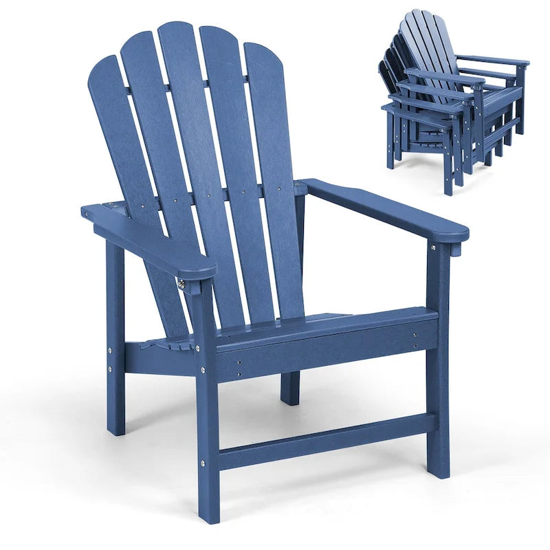 Chaise Adirondack empilable Vrakae Patio en PEHD toutes saisons