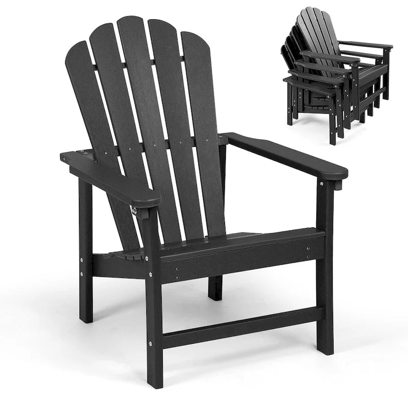Chaise Adirondack empilable Vrakae Patio en PEHD toutes saisons