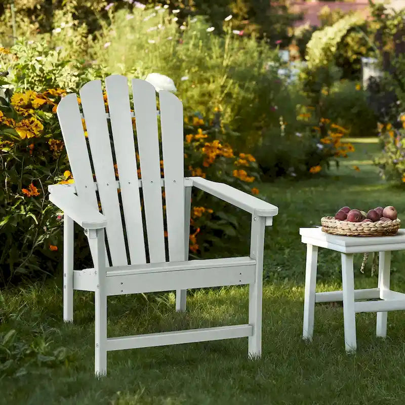 Chaise Adirondack empilable Vrakae Patio en PEHD toutes saisons