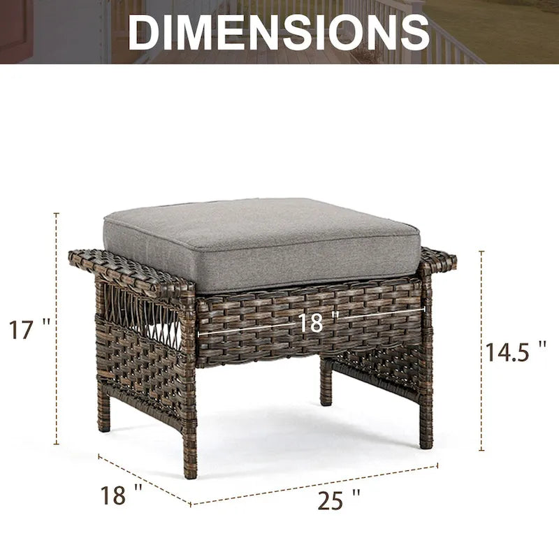 Gymojoy Ensemble bistro de patio avec chaises berçantes pivotantes à 360° et table - Marron