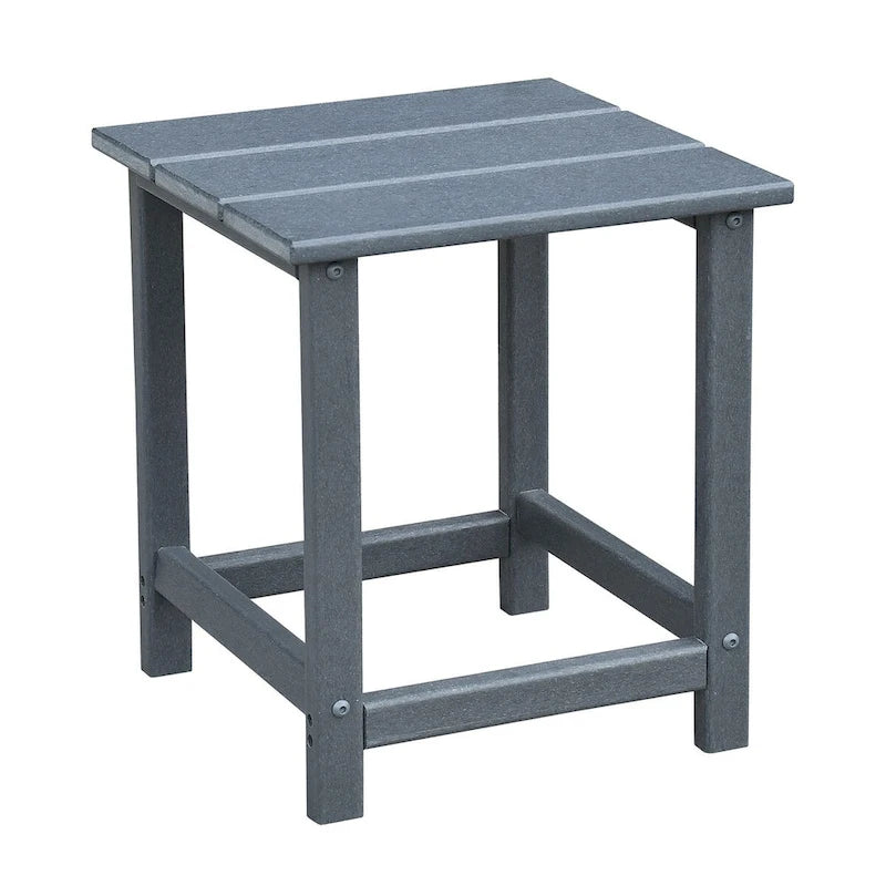 3 chaises Adirondack d'extérieur, chaises de jardin avec table d'appoint, pour terrasse, jardin, cour arrière, balcon, gris