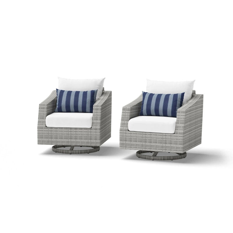 Fauteuils de club de jardin mobiles 2 pièces Cannes Sunbrella