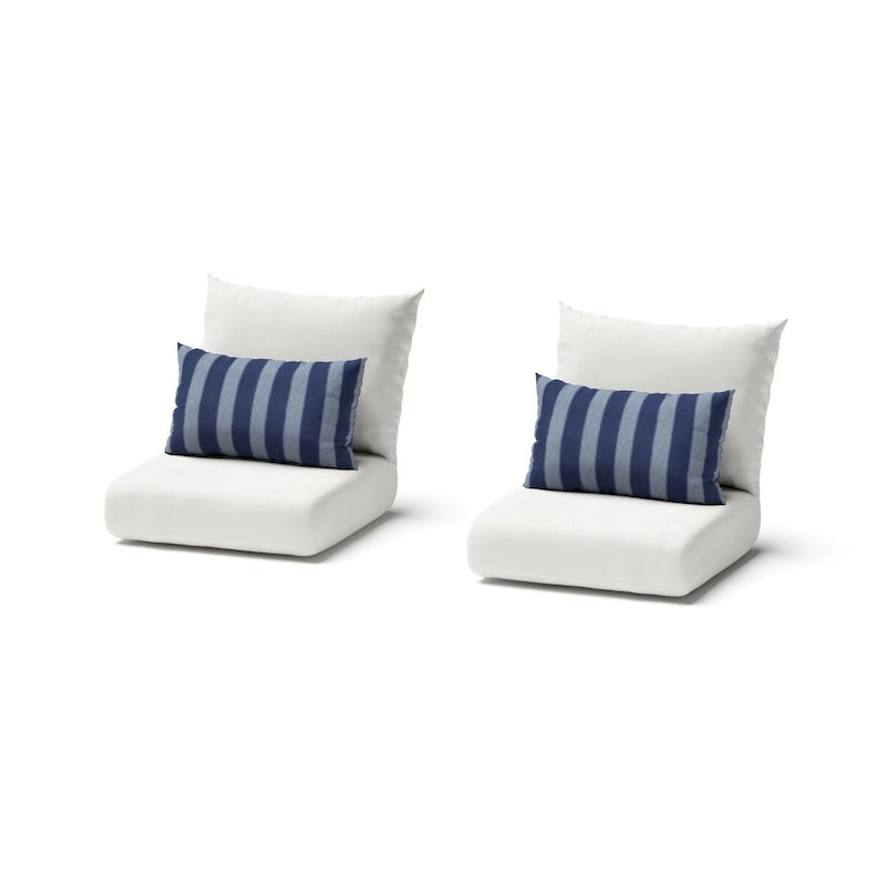 Fauteuils de club de jardin mobiles 2 pièces Cannes Sunbrella