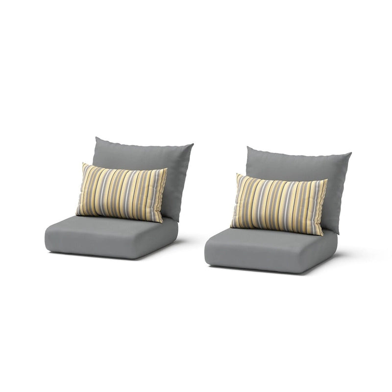 Fauteuils de club de jardin mobiles 2 pièces Cannes Sunbrella