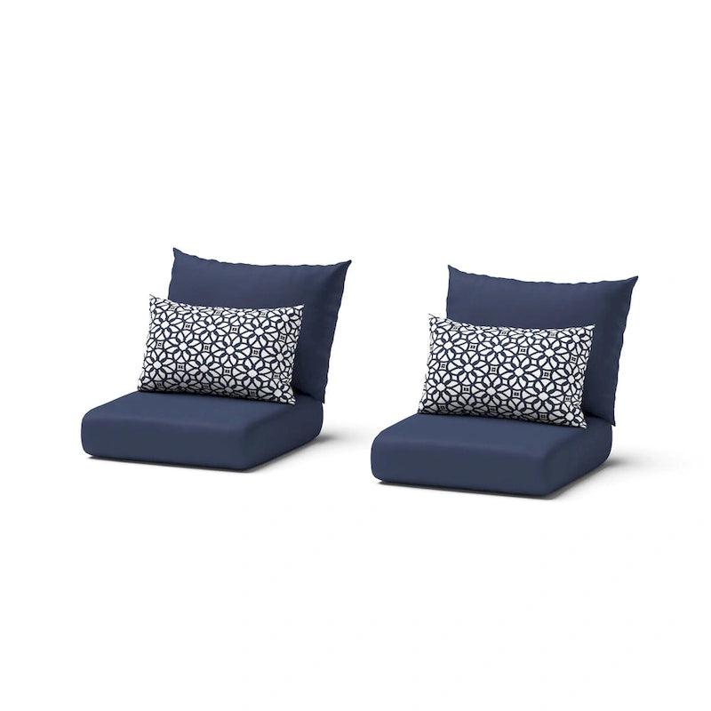 Fauteuils de club de jardin mobiles 2 pièces Cannes Sunbrella
