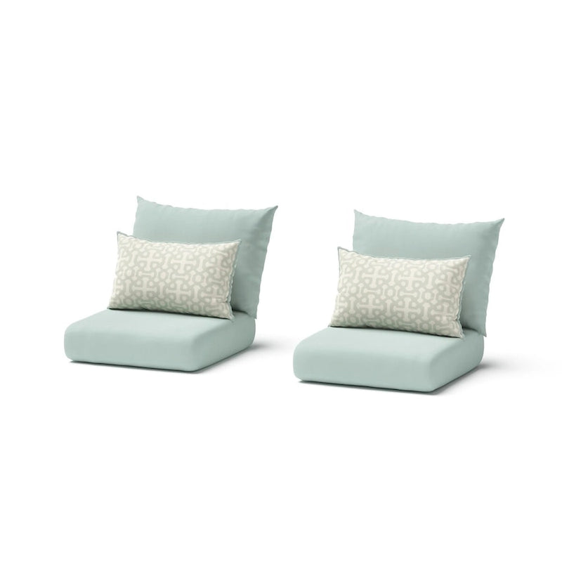 Fauteuils de club de jardin mobiles 2 pièces Cannes Sunbrella