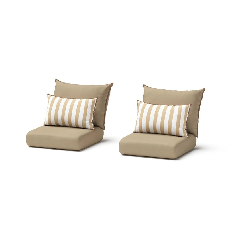 Fauteuils de club de jardin mobiles 2 pièces Cannes Sunbrella