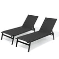 Chaises longues de patio extérieures inclinables réglables empilables