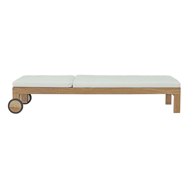Chaise longue de jardin en teck Upland