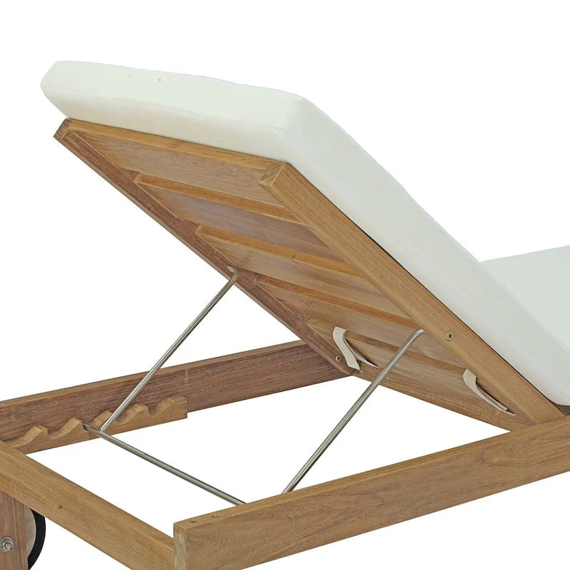 Chaise longue de jardin en teck Upland