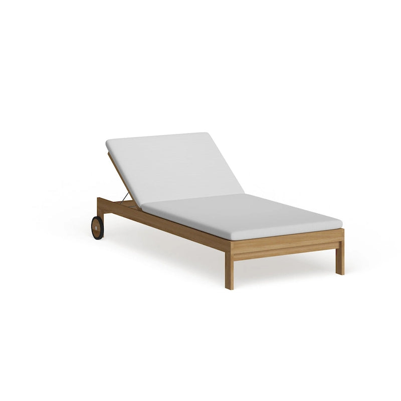 Chaise longue de jardin en teck Upland