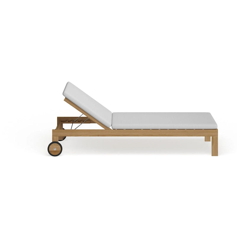 Chaise longue de jardin en teck Upland